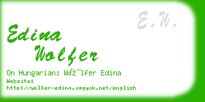 edina wolfer business card